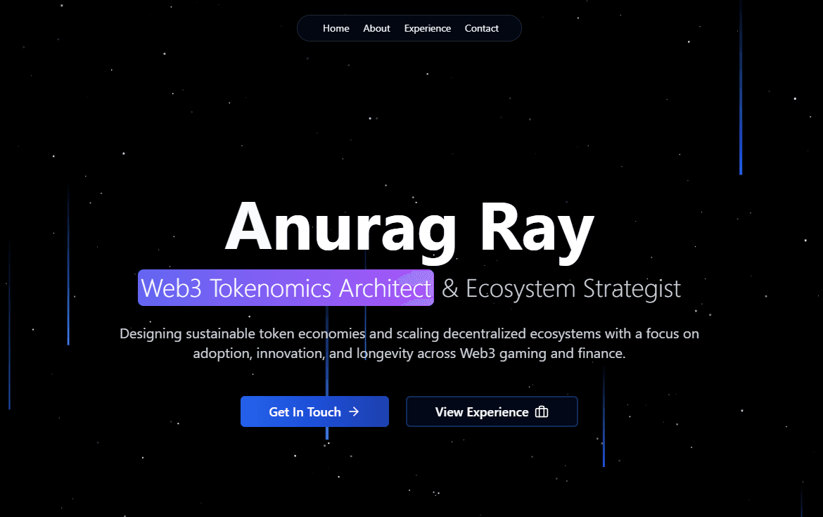 Anurag Ray - Web3 Tokenomics Portfolio
